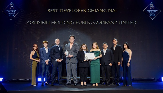 ORN คว้า 2 รางวัล Best Developer และ Best Condominium Interior Design Chiangmaiในงาน Dot Property Thailand Awards 2023