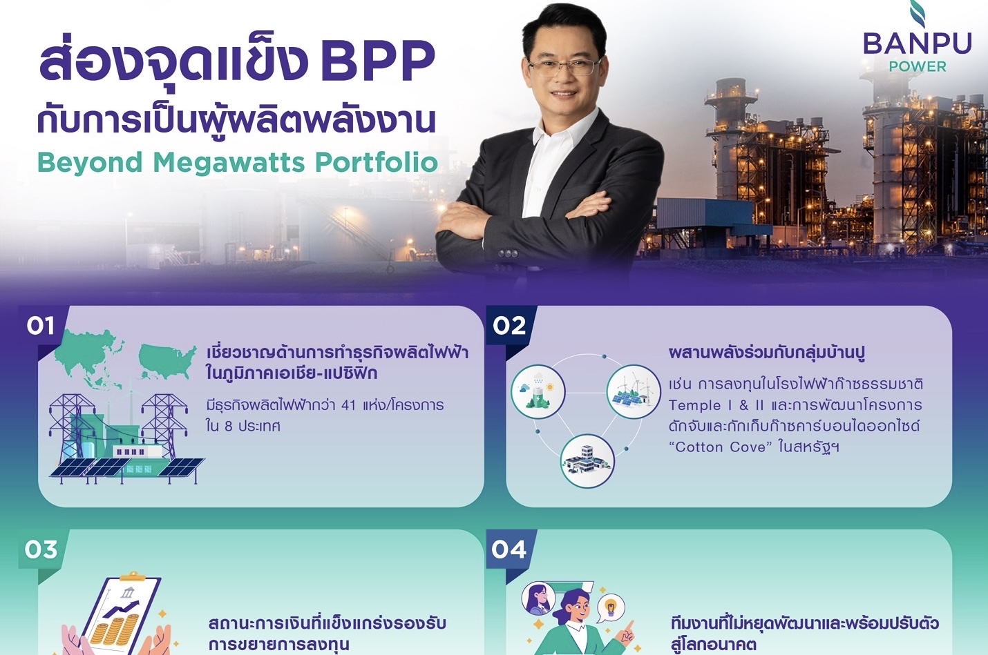 ส่องจุดแข็ง BPP กับการเป็นผู้ผลิตพลังงาน Beyond Megawatts Portfolio